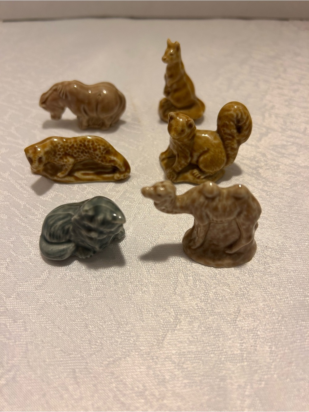 Vintage Wade Whimsies Red Rose Tea Figurines - Mixed Lot of 6 Animal Figurines